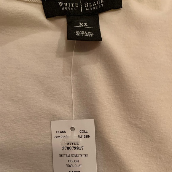 WHBM Cream with Metal Gold Embellishments Top NWT - Picture 6 of 6